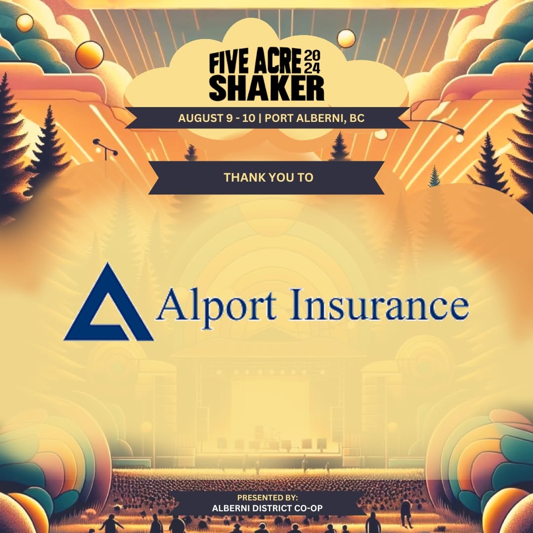 Alport Insurance sponsoring the 2024 Five Acre Shaker